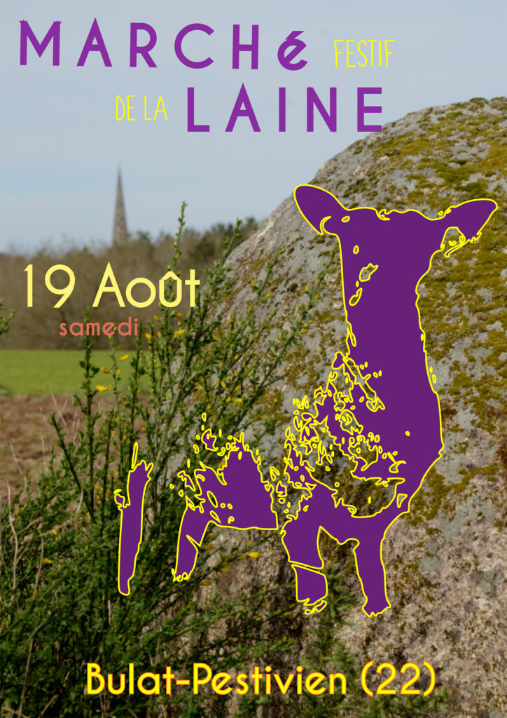 Affiche officielle du marché festif de la laine 2023 à Bulat Pestivien (22)