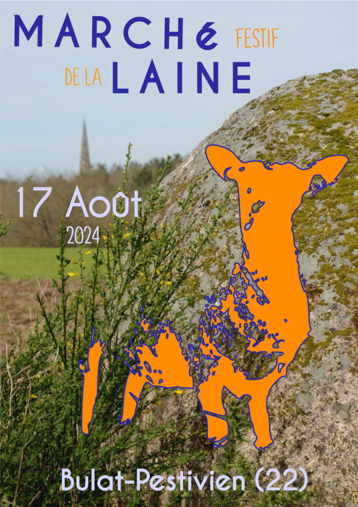 Affiche officielle du marché festif de la laine 2024 à Bulat Pestivien (22)