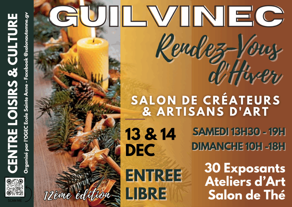 Affiche pour le salon de créateurs et artisans, rendez-vous d'hiver 2026 au Guilvinec